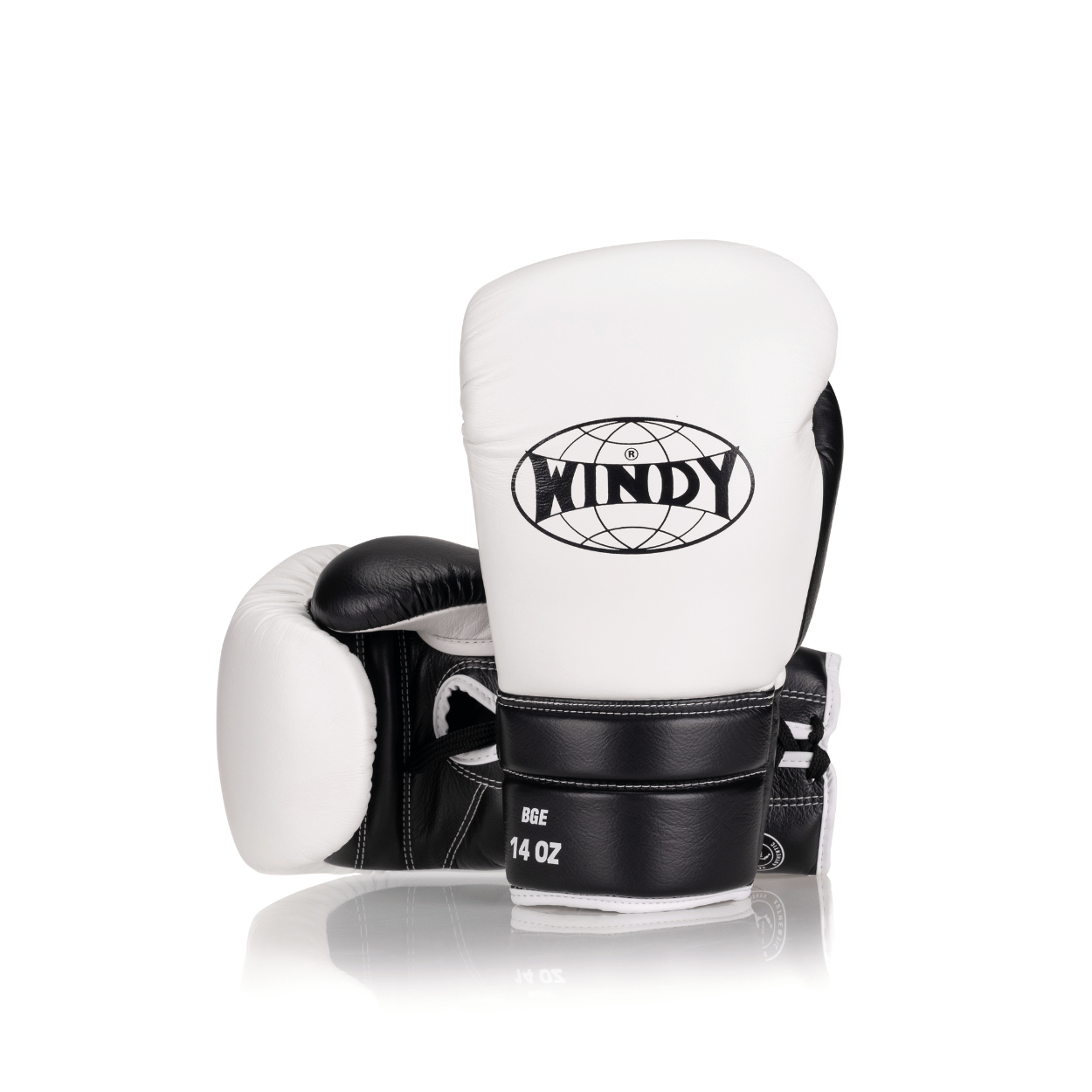 Elite Series Lace-up Boxing Glove - White/ Black - Windy Fight Gear B.V.