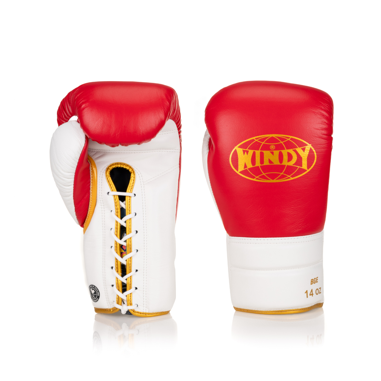 Elite Series Lace-up Boxing Glove - Red/Gold