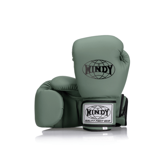 Classic bokshandschoen van synthetisch leer - kaki