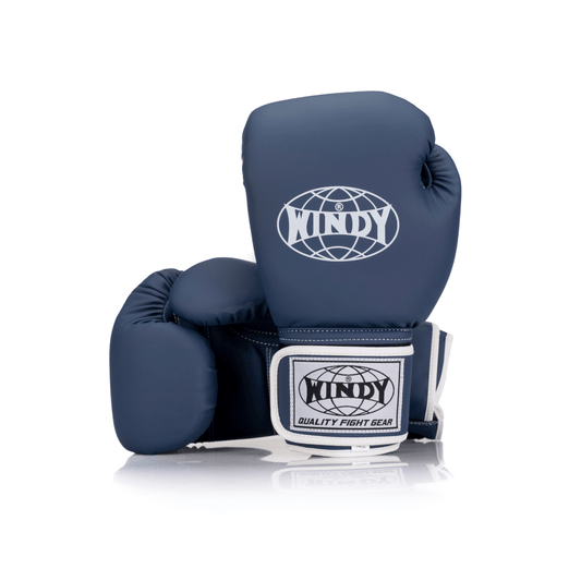 Classic bokshandschoenen van synthetisch leer - Saffierblauw