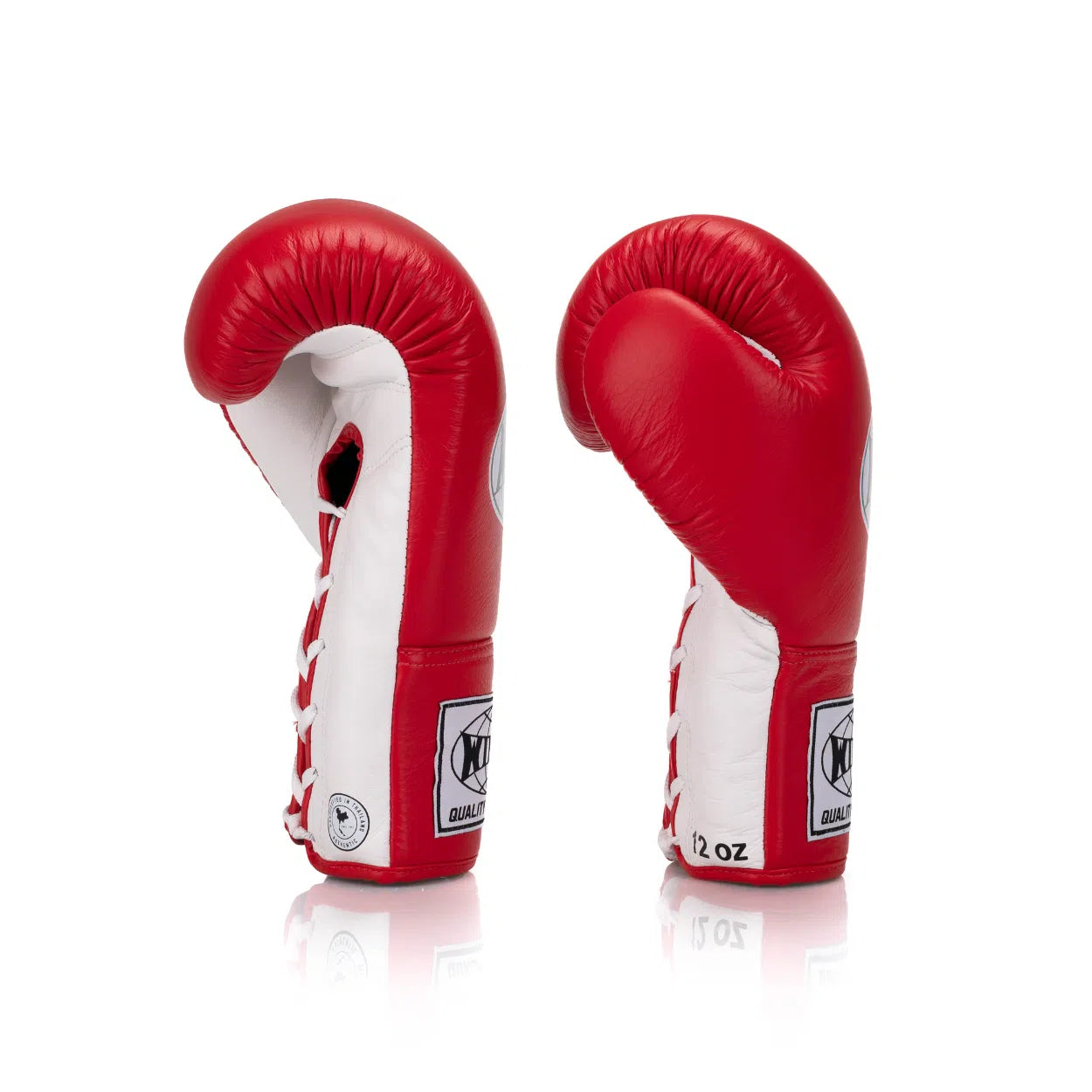 Classic Lace-Up Leather Boxing Glove - Red