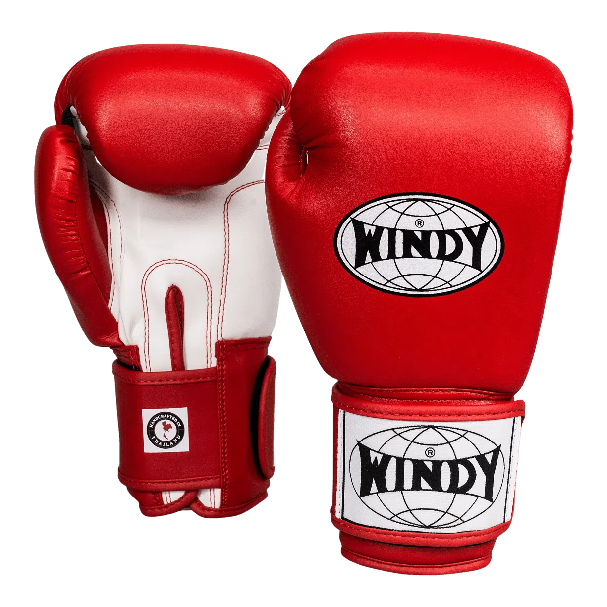 Synthetic Leather Boxing Gloves Red Windy Fight Gear