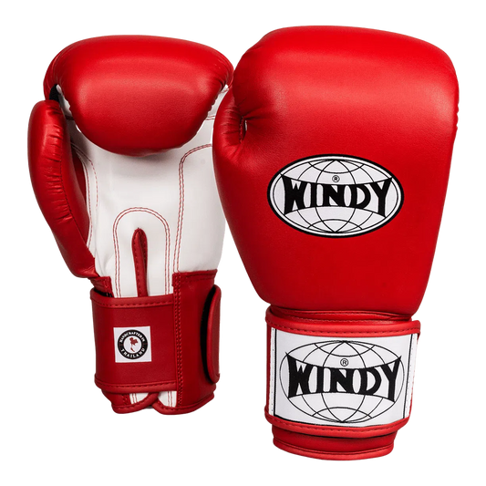 Classic Synthetic Leather Boxing Gloves - Red