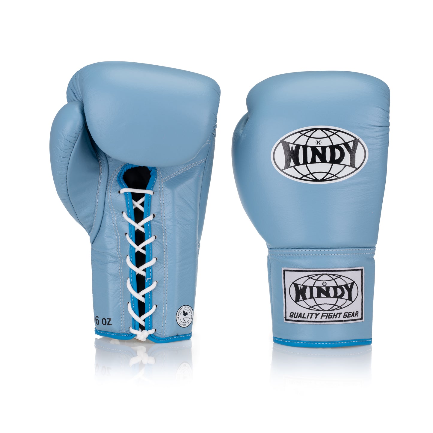 Classic Lace-Up Leather Boxing Glove - Baby Blue - Windy Fight Gear B.V.
