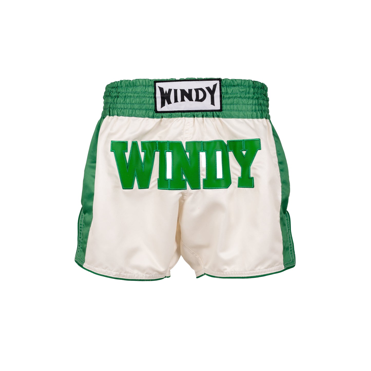 Muay Thai Shorts - Retro 2.0 - Ivory/ Green