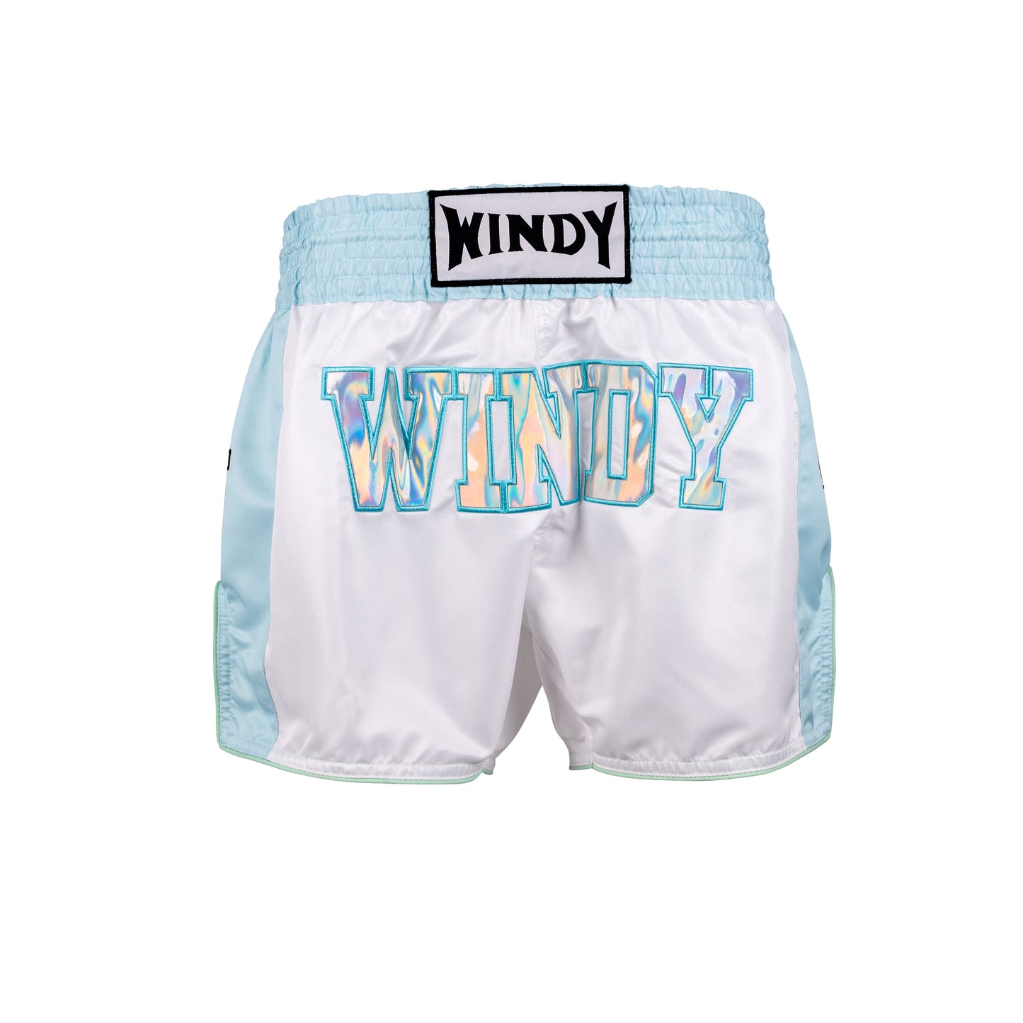 Muay Thai Shorts - Retro Holo - White Ice