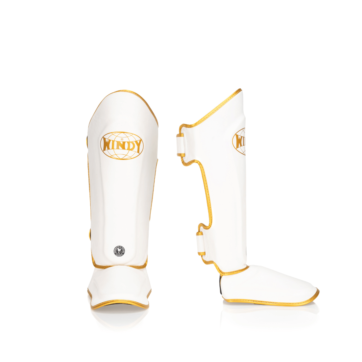 Proline Gold Leather Shin Guard - White - Windy Fight Gear B.V.