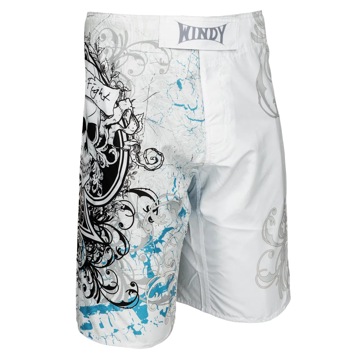 Windy White Skull MMA Shorts