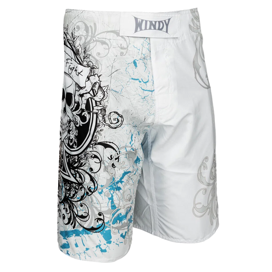 Windy White Skull MMA Shorts