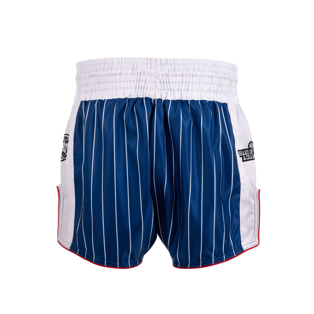 Muay Thai Shorts - Retro 2.0 - Striped Blue/ White/ Red - Windy Fight Gear B.V.