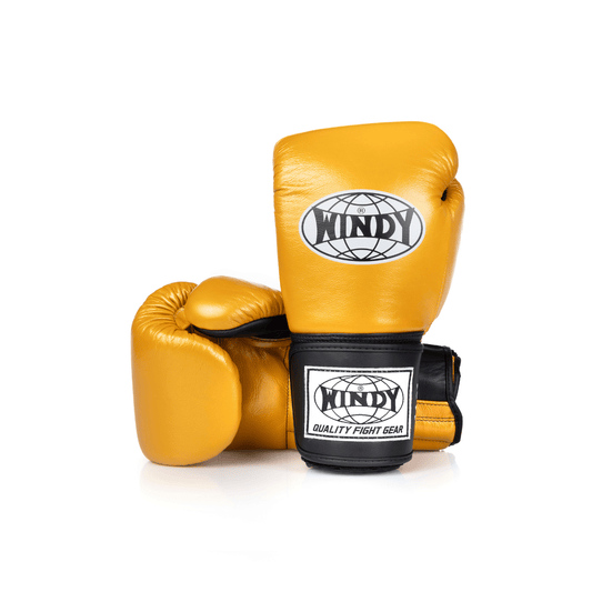 Proline Leather Boxing Glove - Gold/Black