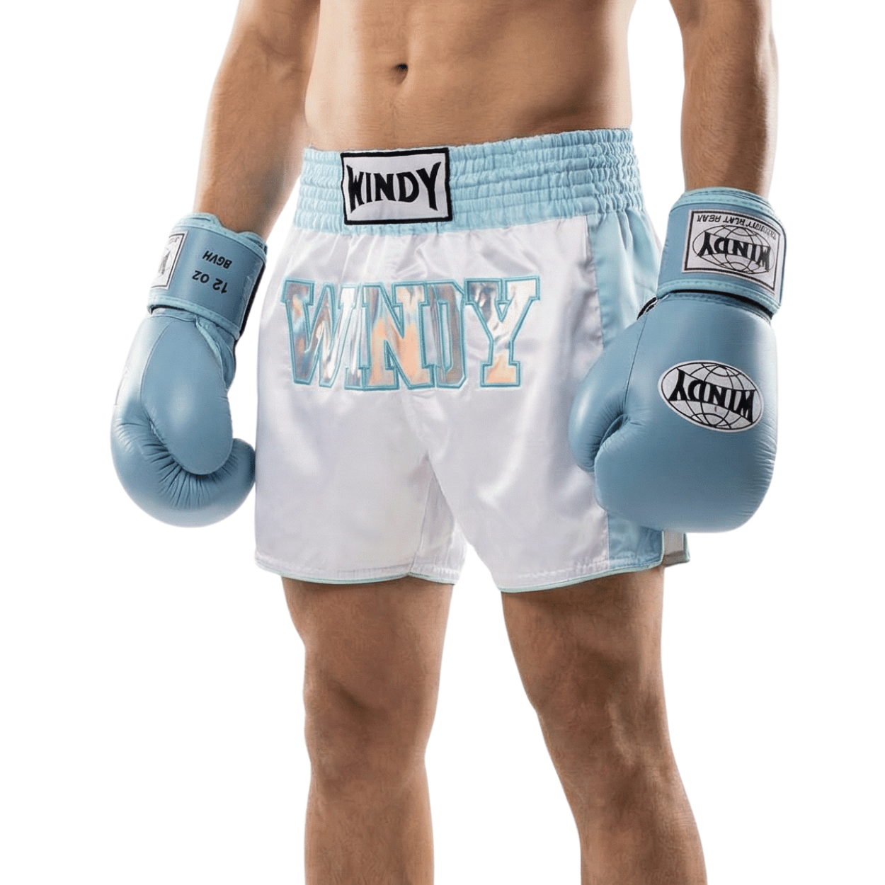 Classic Leather Boxing Glove - Baby Blue - Windy Fight Gear B.V.