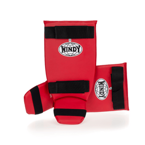 Classic Double Strap Shinguard - Red - Windy Fight Gear B.V.