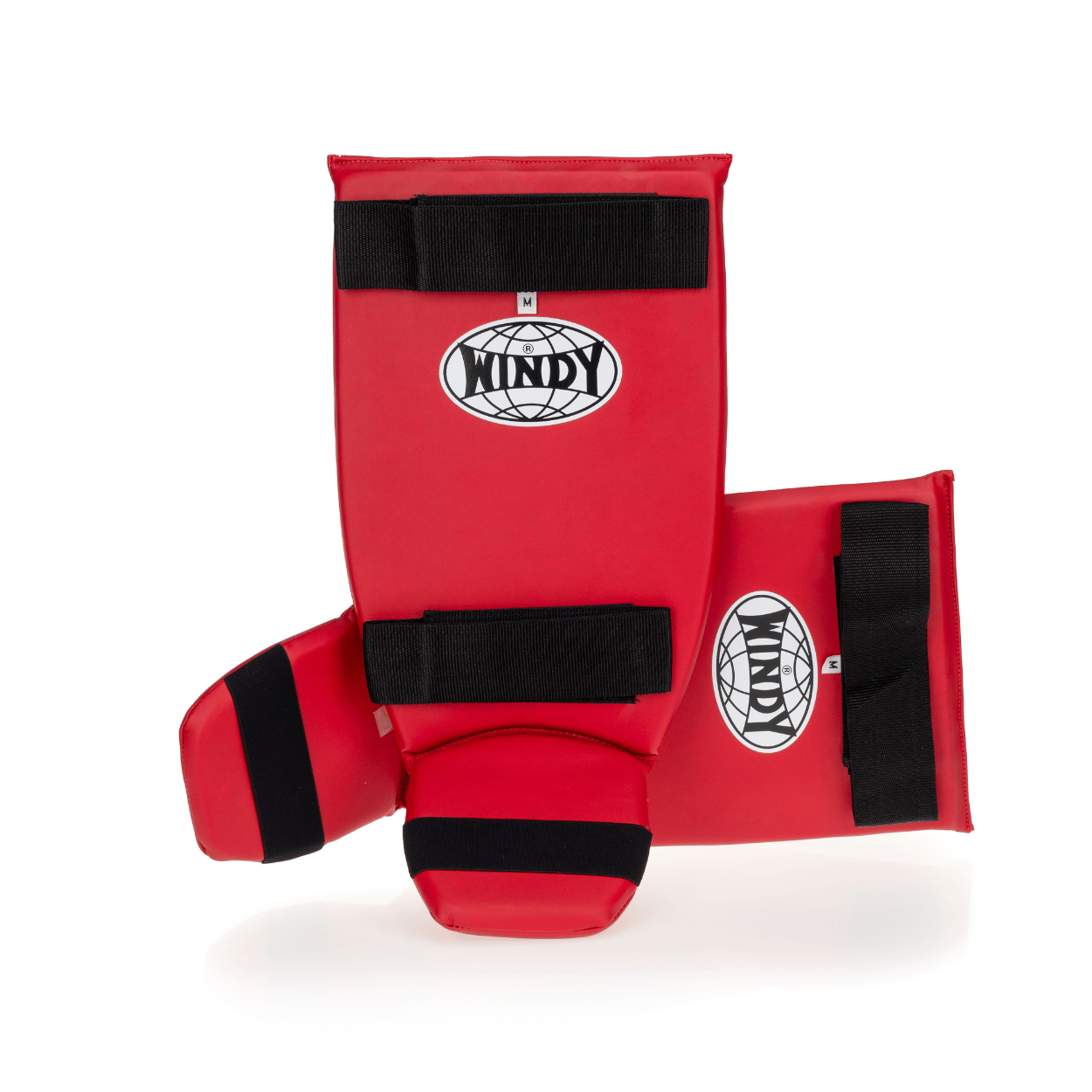 Classic Double Strap Shinguard - Red - Windy Fight Gear B.V.