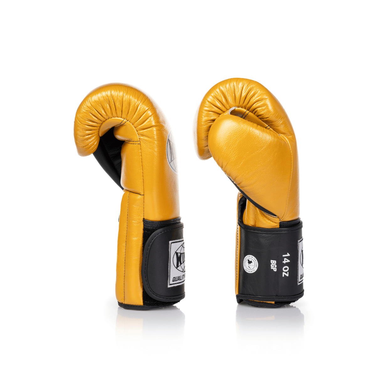 Proline Leather Boxing Glove - Gold/Black