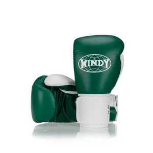 Elite Series Velcro Boxing Glove - Green/White - Windy Fight Gear B.V.