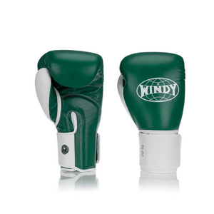 Elite Series Velcro Boxing Glove - Green/White - Windy Fight Gear B.V.