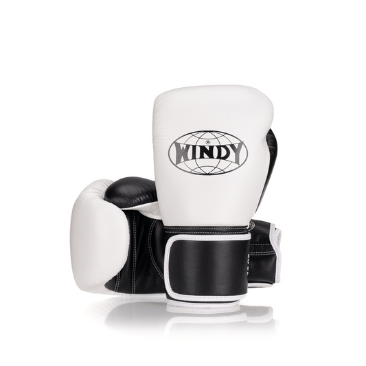 Elite Series Velcro Boxing Glove - White/ Black - Windy Fight Gear B.V.