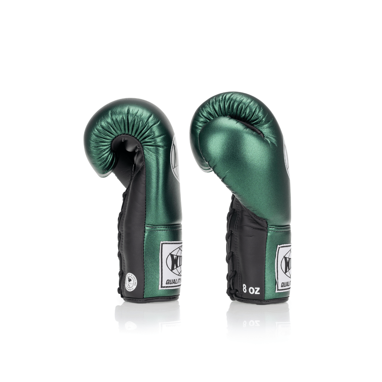 Competition Lace-Up Boxing Glove - Metallic Green/Black - Windy Fight Gear B.V.