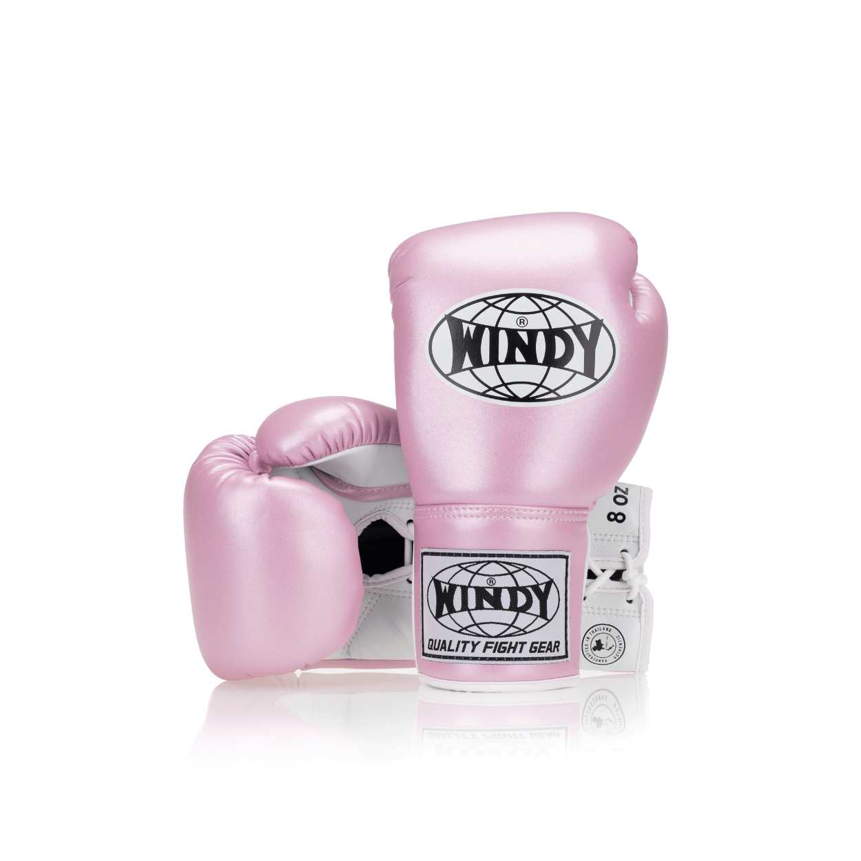 Competition Lace-Up Boxing Glove - Metallic Pink/White - Windy Fight Gear B.V.