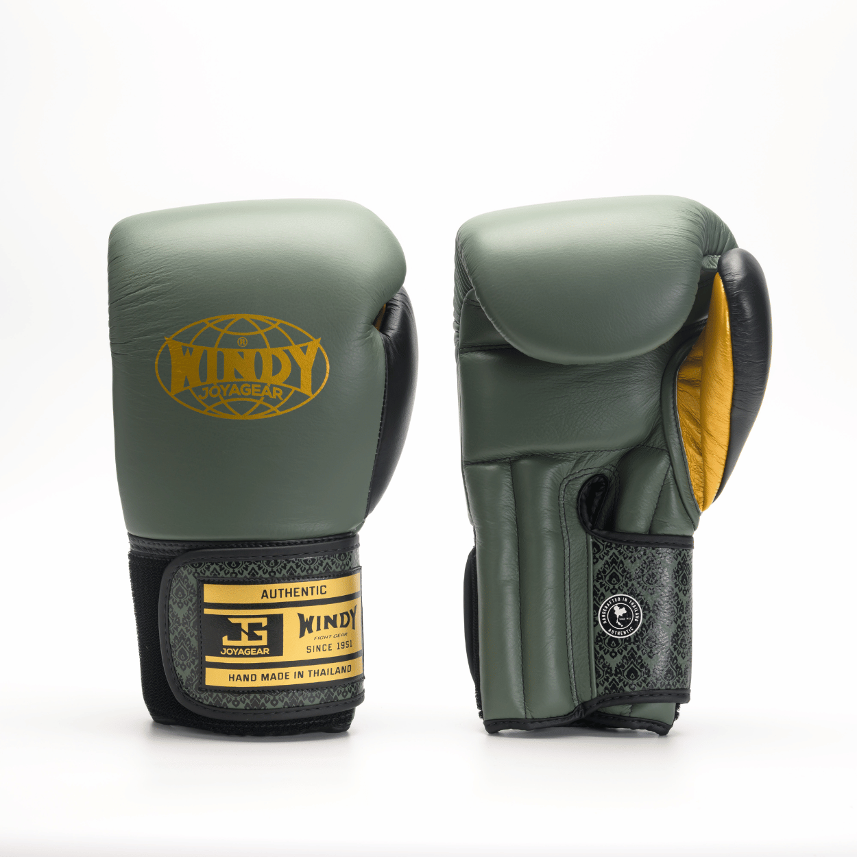Windy x Joya - Proline Leather Boxing Glove - Green/Gold - Windy Fight Gear B.V.