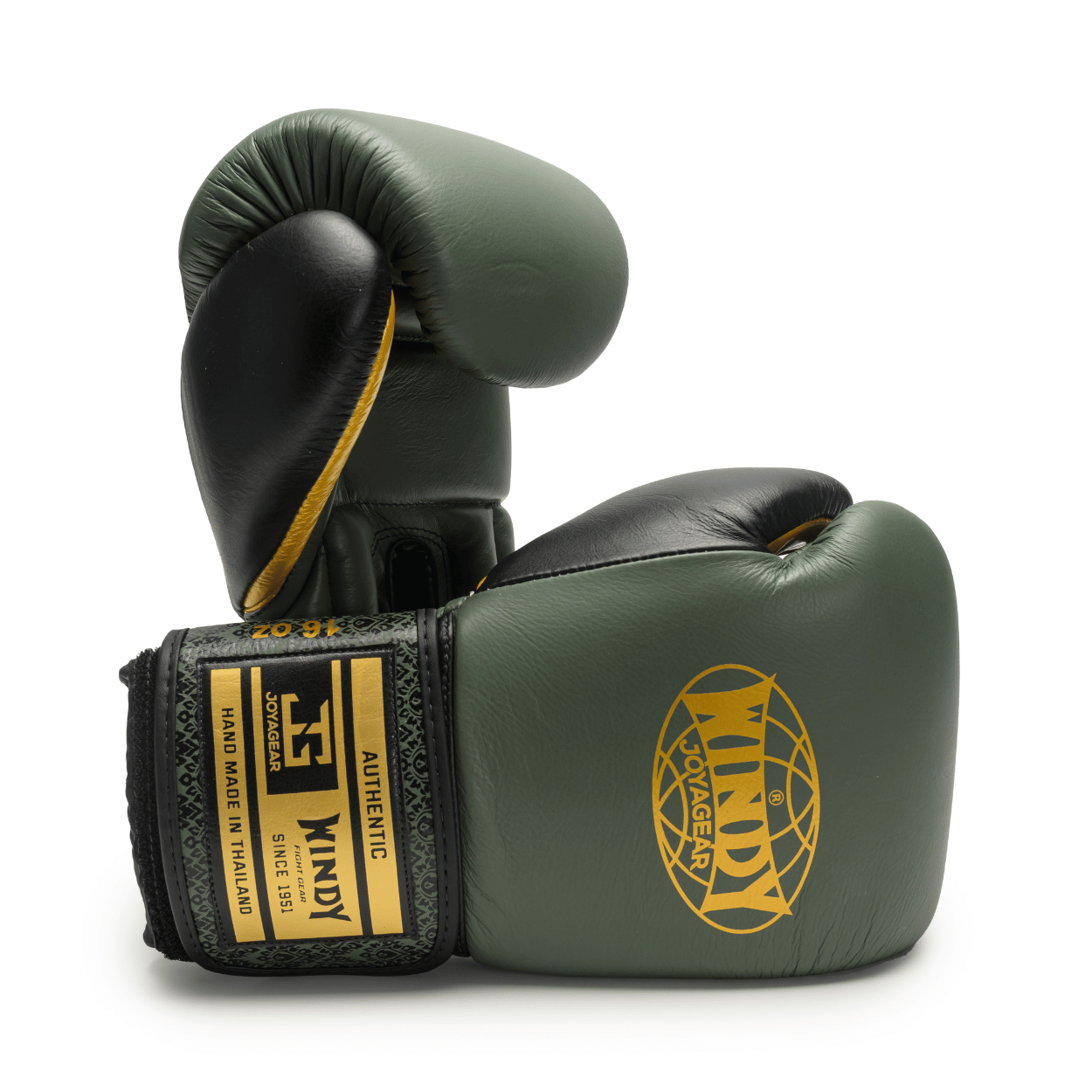 Windy x Joya - Proline Leather Boxing Glove - Green/Gold - Windy Fight Gear B.V.