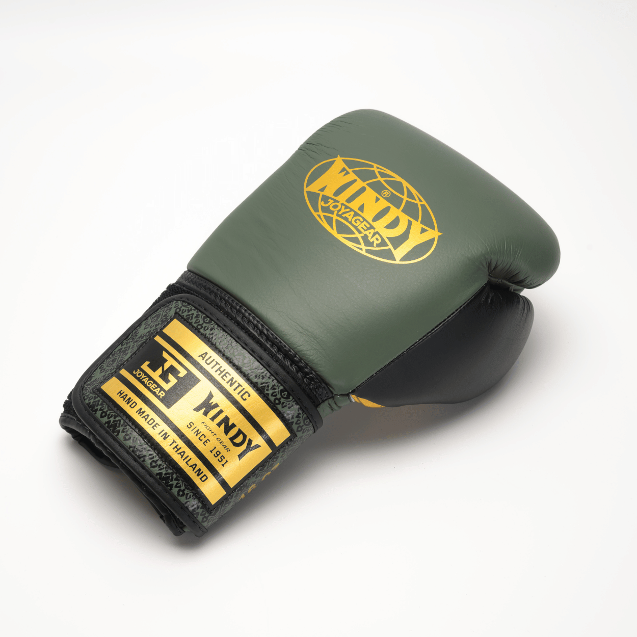 Windy x Joya - Proline Leather Boxing Glove - Green/Gold - Windy Fight Gear B.V.