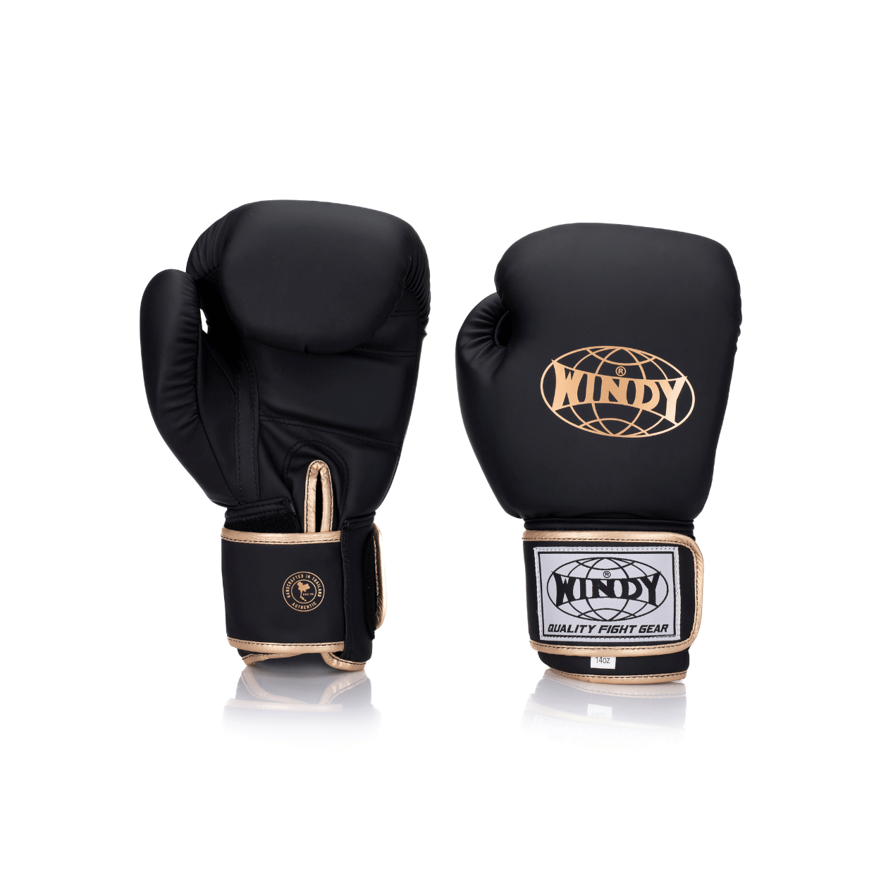 Core Boxing Gloves Microfiber - Black / Gold - Windy Fight Gear B.V.