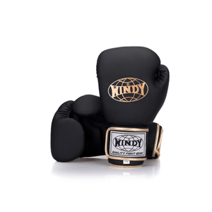Core Boxing Gloves Microfiber - Black / Gold - Windy Fight Gear B.V.