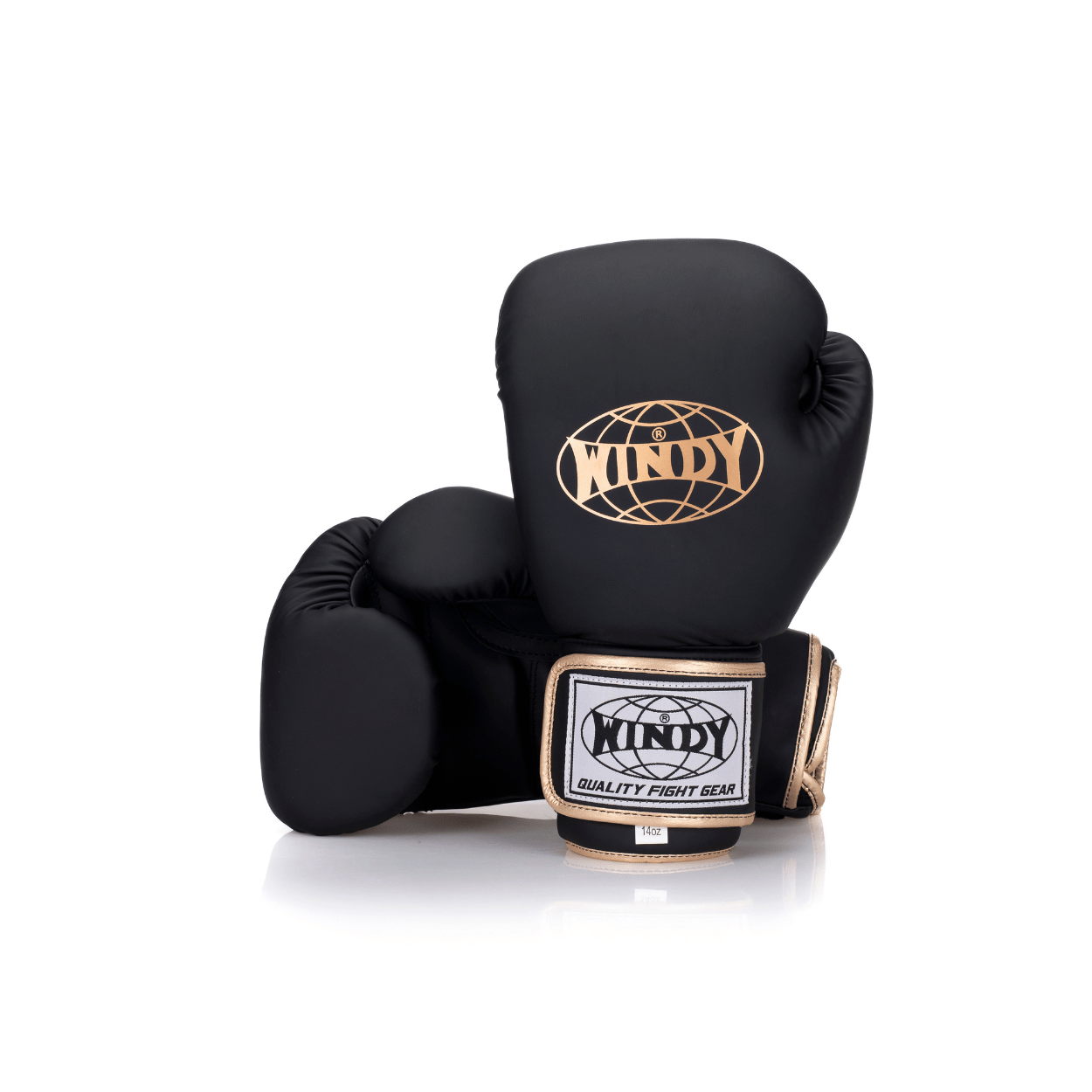 Core Boxing Gloves Microfiber - Black / Gold - Windy Fight Gear B.V.
