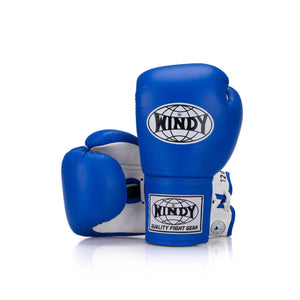 Classic Lace-Up Leather Boxing Glove - Blue