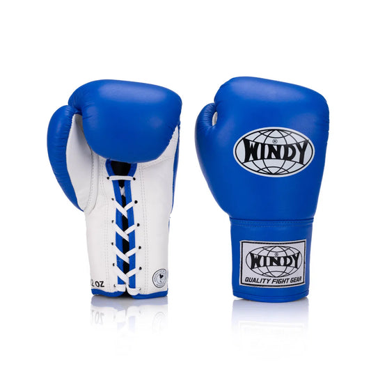 Classic Lace-Up Leather Boxing Glove - Blue