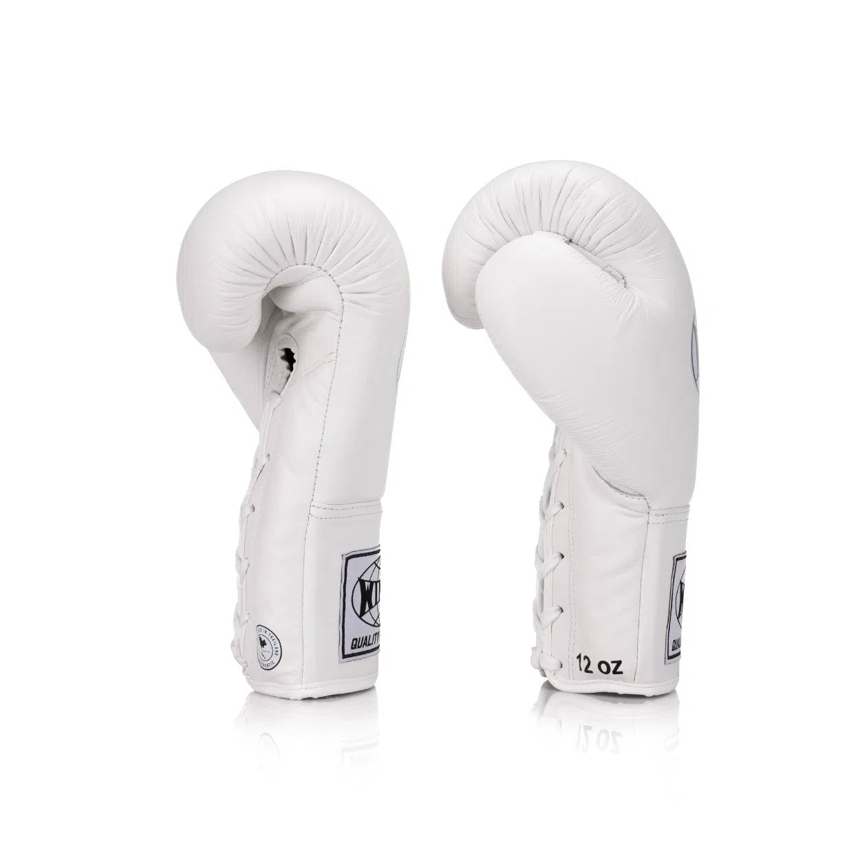 Classic Lace-Up Leather Boxing Glove - White