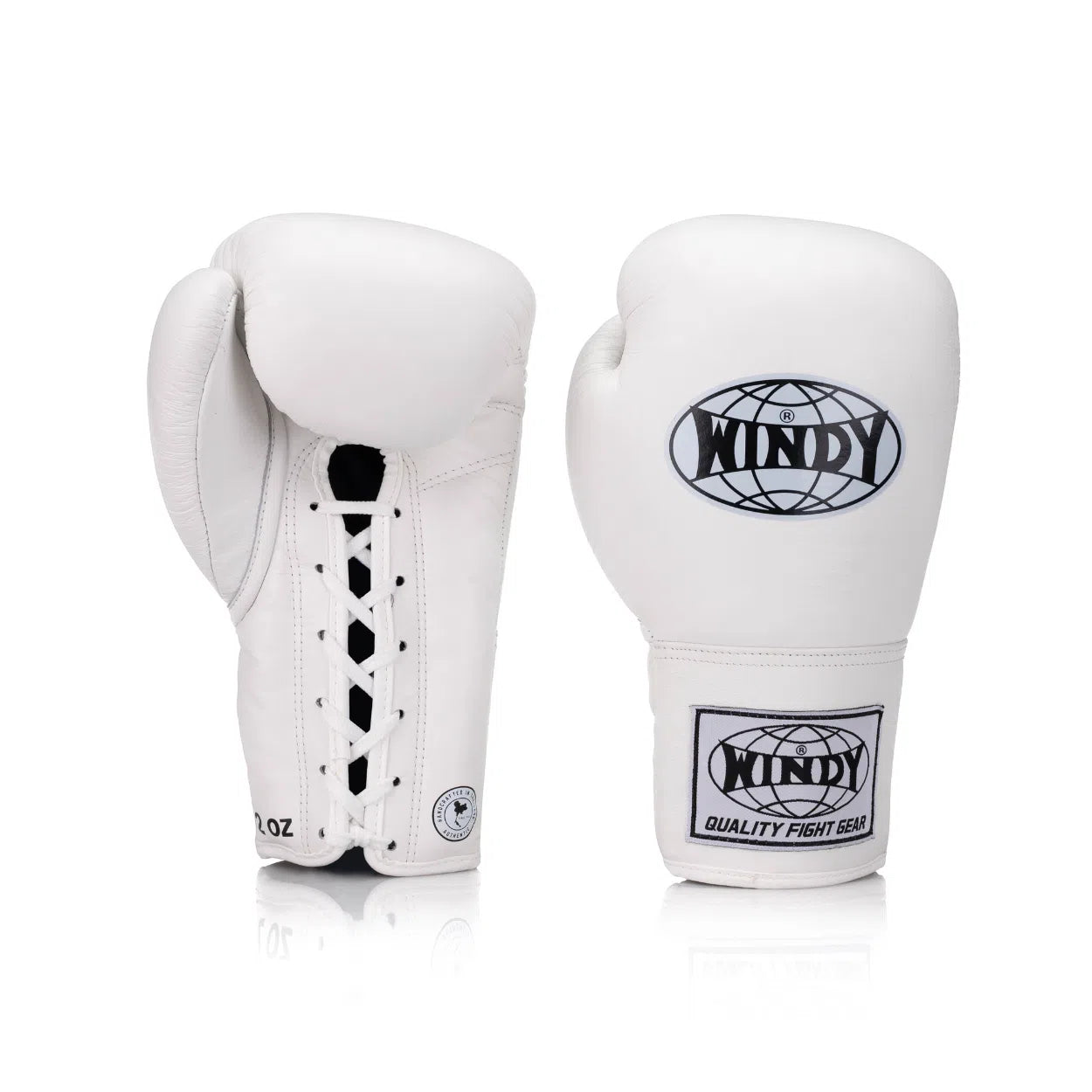 Classic Lace-Up Leather Boxing Glove - White