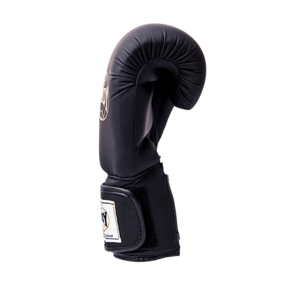 Synthetic Leather Boxing glove Black Gold Windy Fight Gear