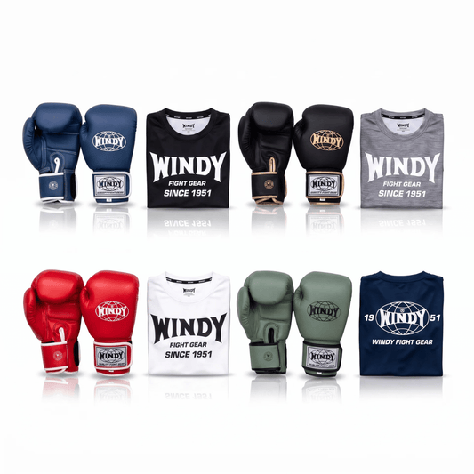 Core Boxing Gloves + Windy Training T-shirt