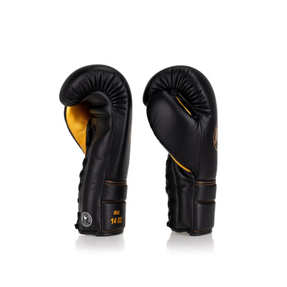 Elite Series Lace-up Boxing Glove - Black/Gold
