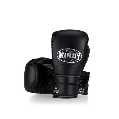 Elite Series Lace-up Boxing Glove - Black/Silver