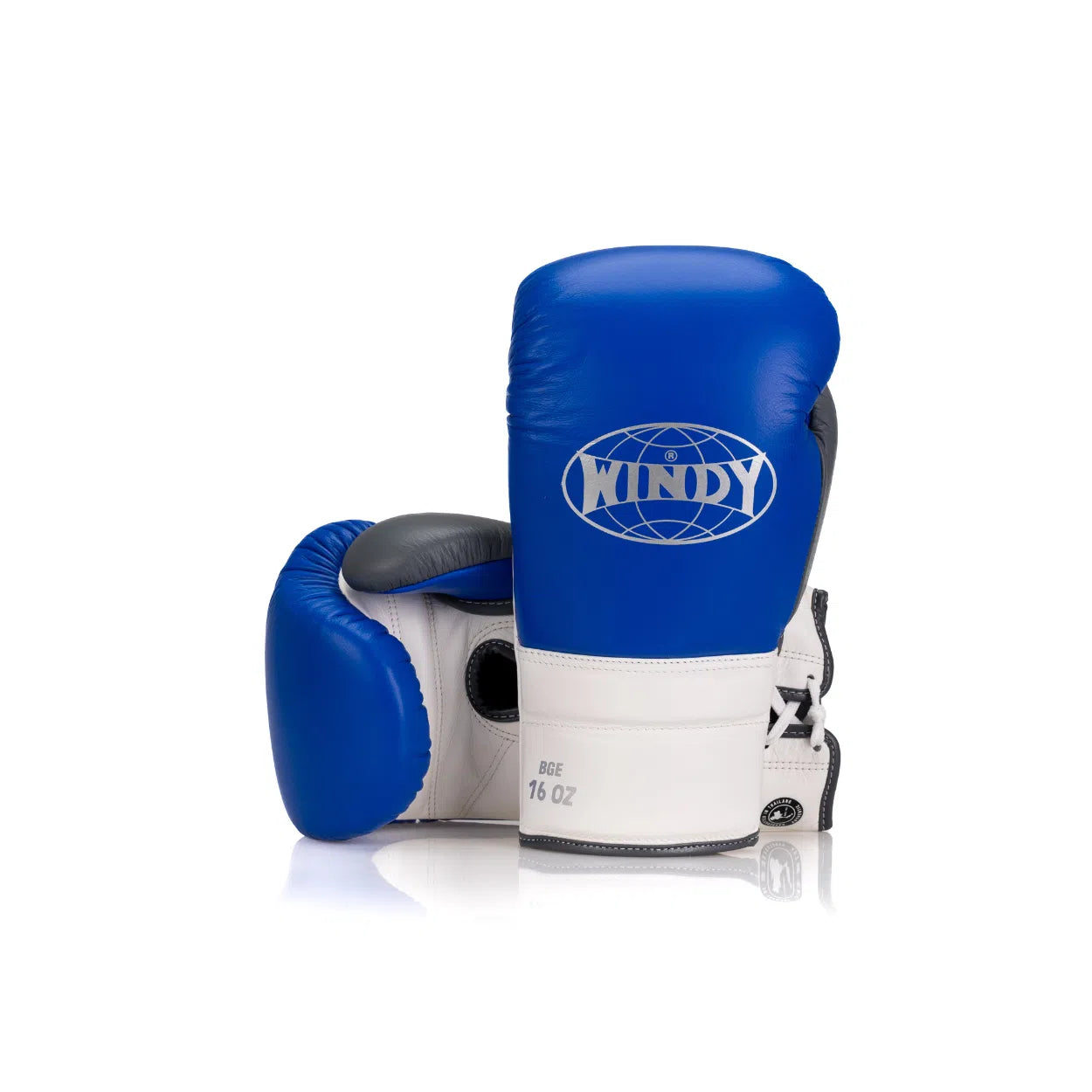 Elite Series Lace-up Boxing Glove - Blue/Grey/White