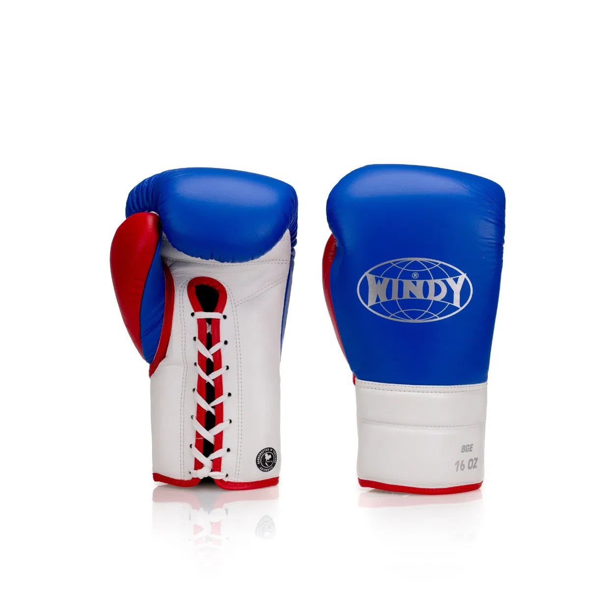 Elite Series Lace-up Boxing Glove - Blue/Red/White