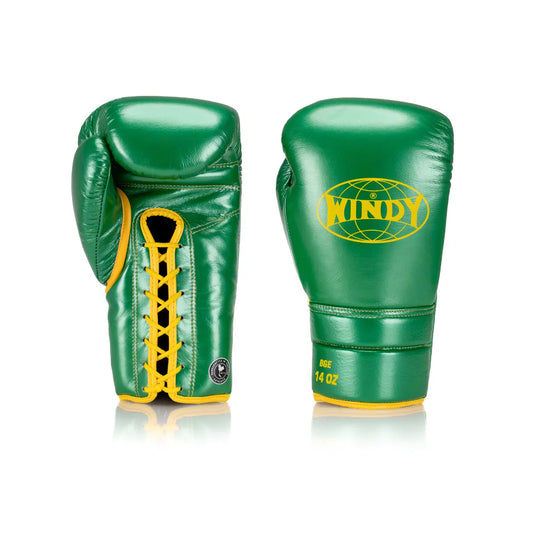 Elite Series Lace-up Boxing Glove - Green/Yellow