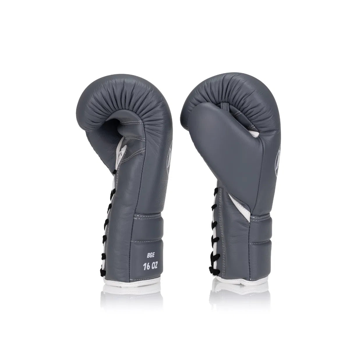 Elite Series Lace-up Boxing Glove - Grey/White