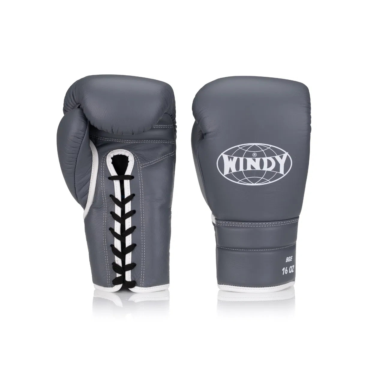 Elite Series Lace-up Boxing Glove - Grey/White