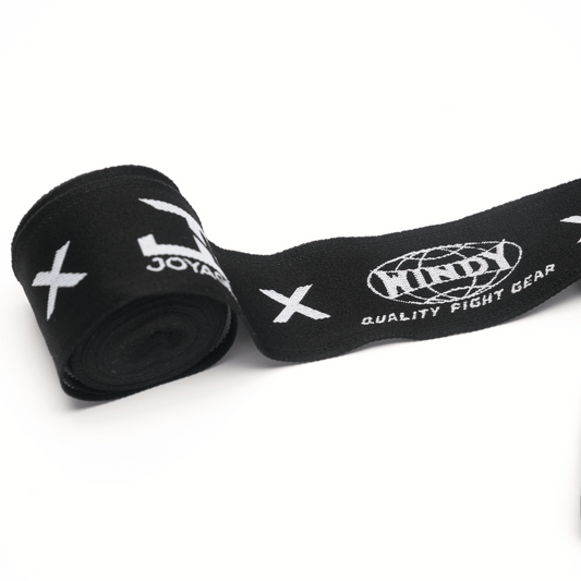 Windy x Joya Hand Wraps - Black/White - Windy Fight Gear B.V.