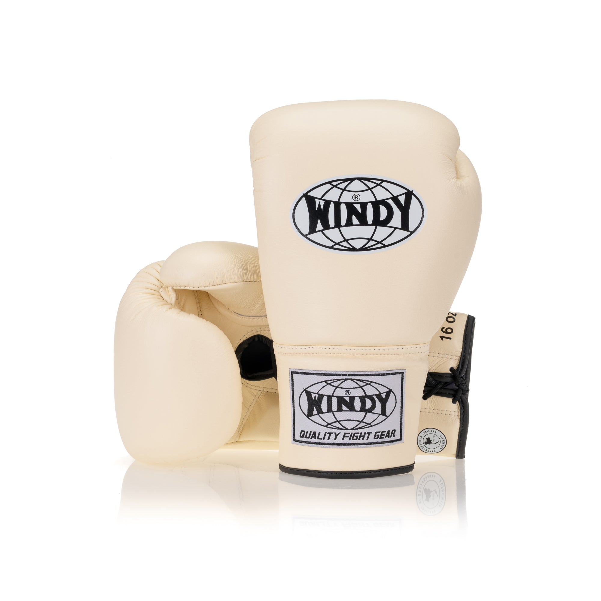 Classic Lace-Up Leather Boxing Glove - Beige - Windy Fight Gear B.V.