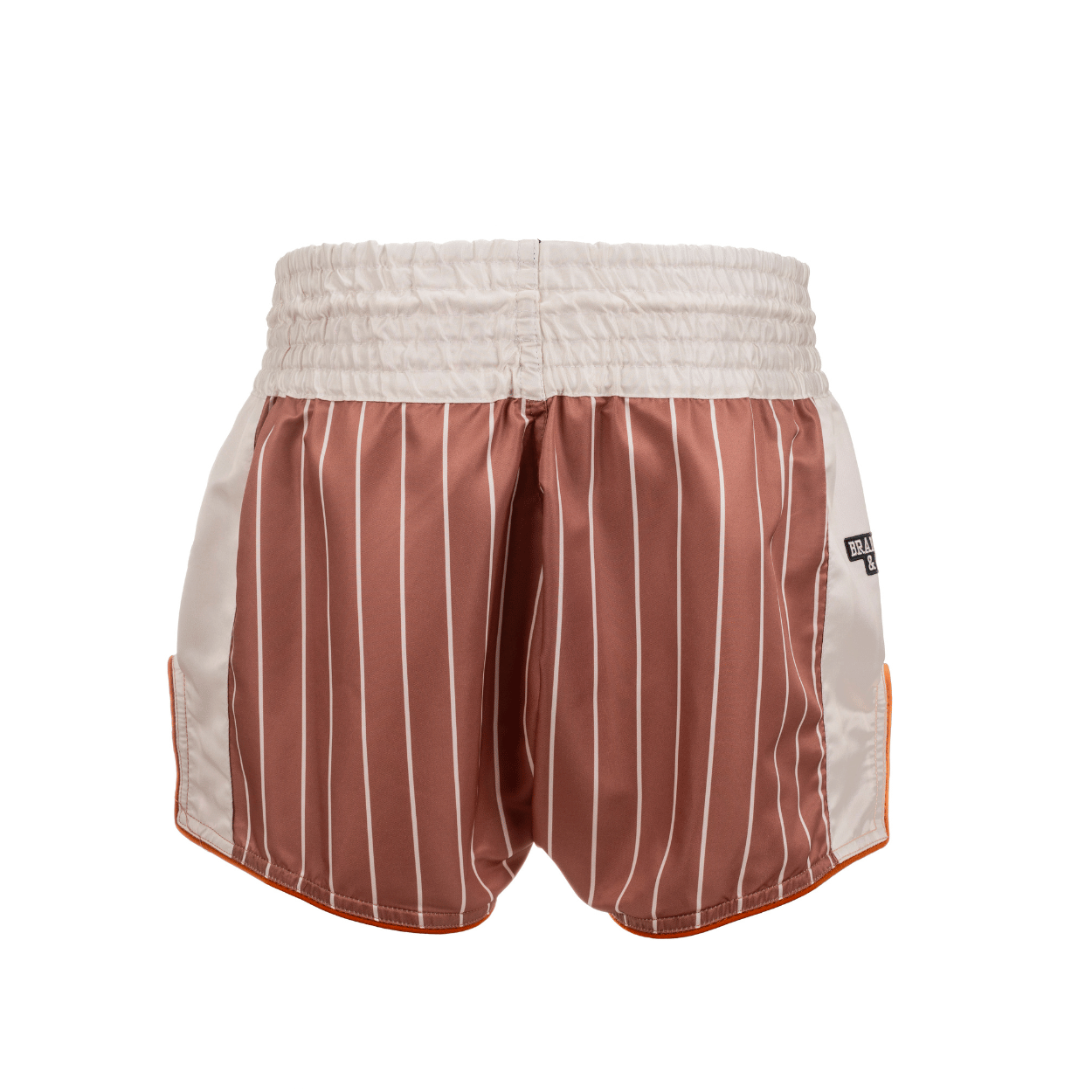 Muay Thai Shorts - Retro 2.0 - Striped Brown/Cream