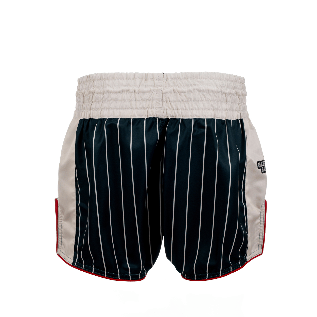 Muay Thai Shorts - Retro 2.0 - Striped Green/Gold/Red
