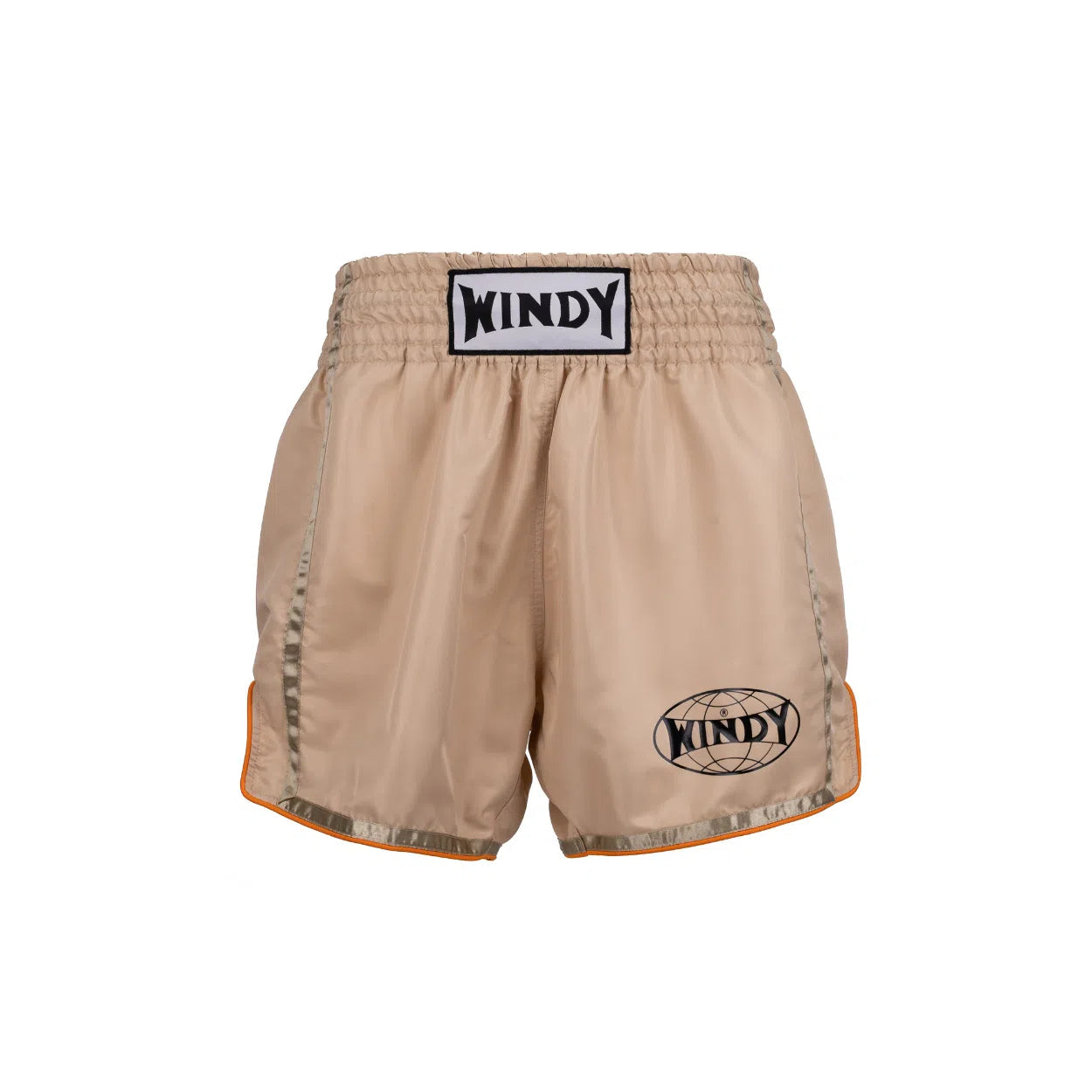 Muay Thai Shorts - Beige/Silver/Orange