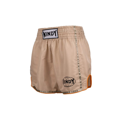 Muay Thai Shorts - Beige/Silver/Orange