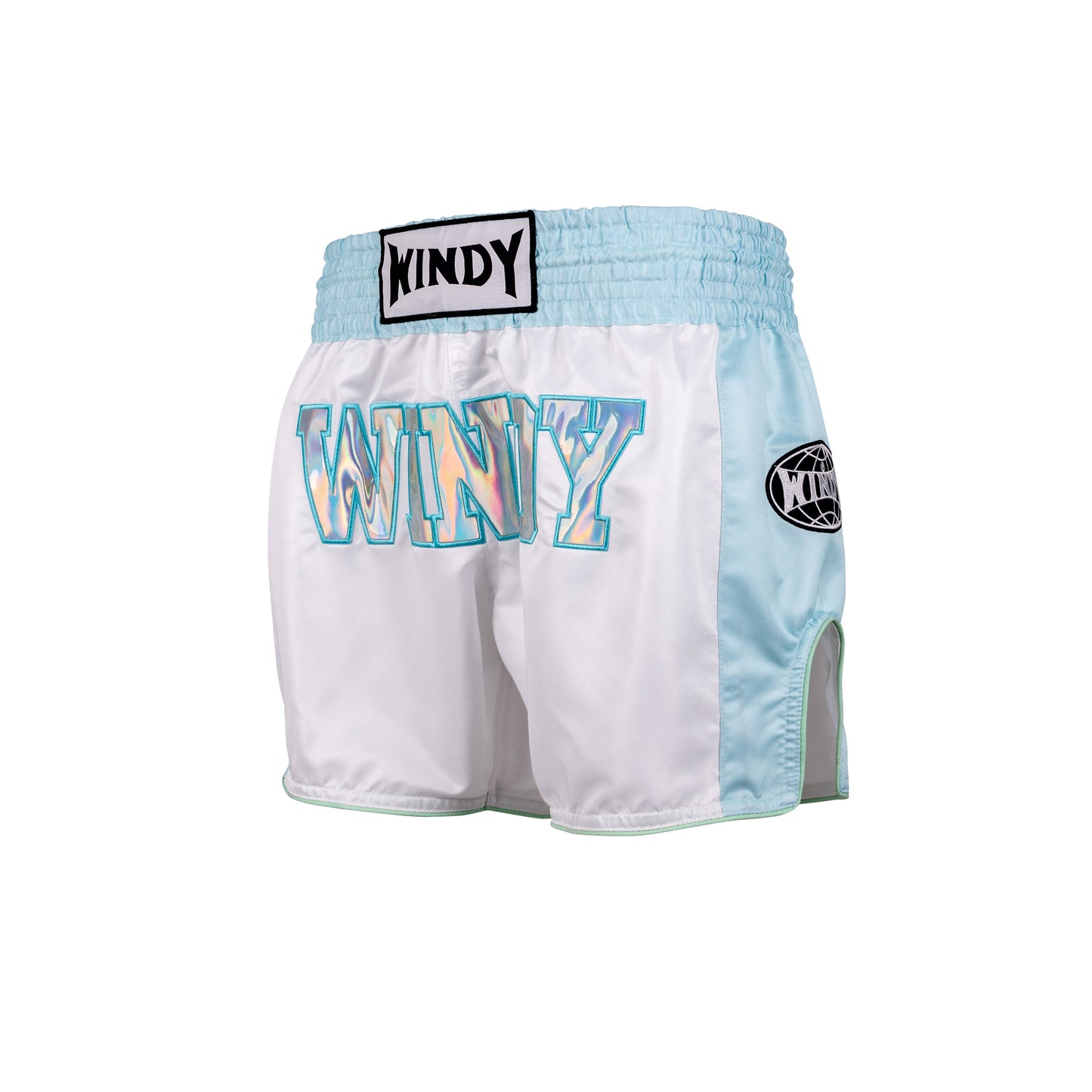 Muay Thai Shorts - Retro Holo - White Ice